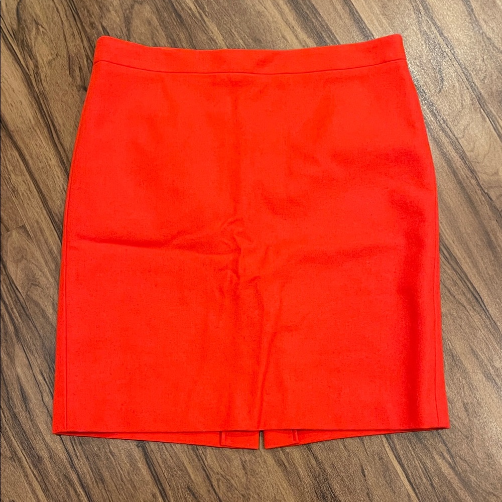 NWT J. Crew Factory Vivid Red Mini Skirt Sz 14